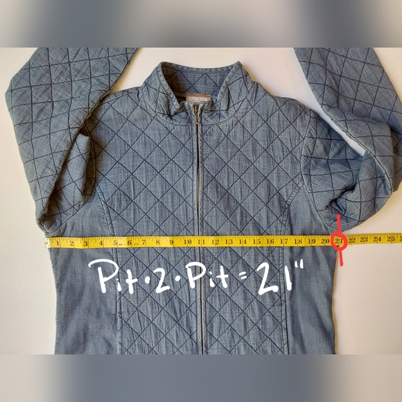 VTG / CHICO'S Women's Coat Quilted / SIZE: 1 - Picture 5 of 7